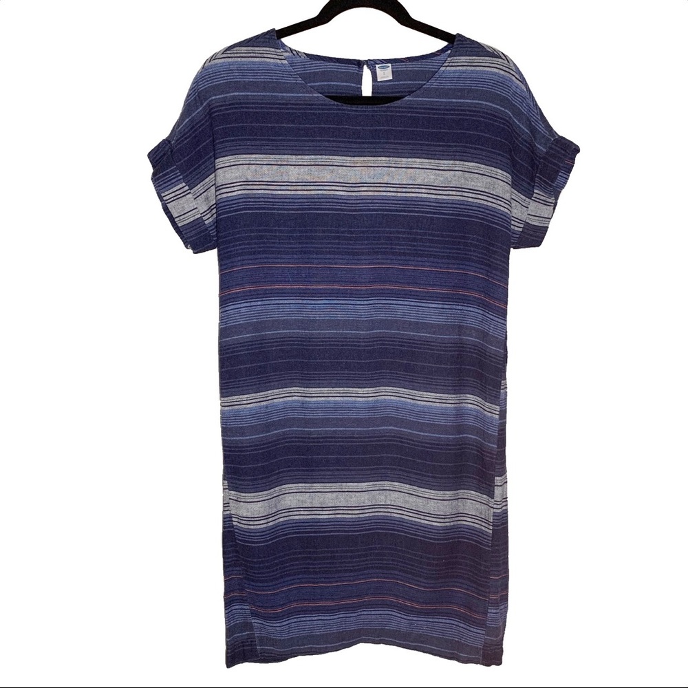 Old Navy Boho Blue Striped Dress Size S